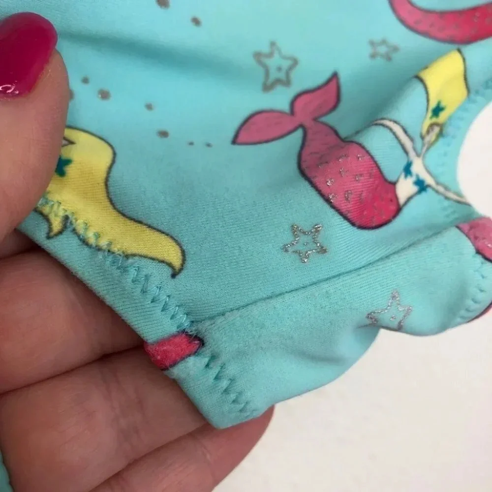 Zara swimsuit one piece aqua blue with mermaids size‎ 4-5 years